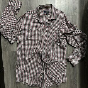 Club Room Multicolor Checkered Button Down Shirt